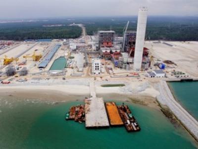 Aerial view of Jimah under construction