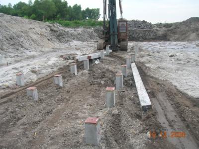 Piling Works for Outlet Structure