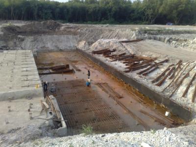 Installing reinforcement for Outlet Structure