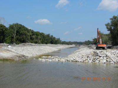 Rip-rap work at Confluence of Sg. Air Hitam